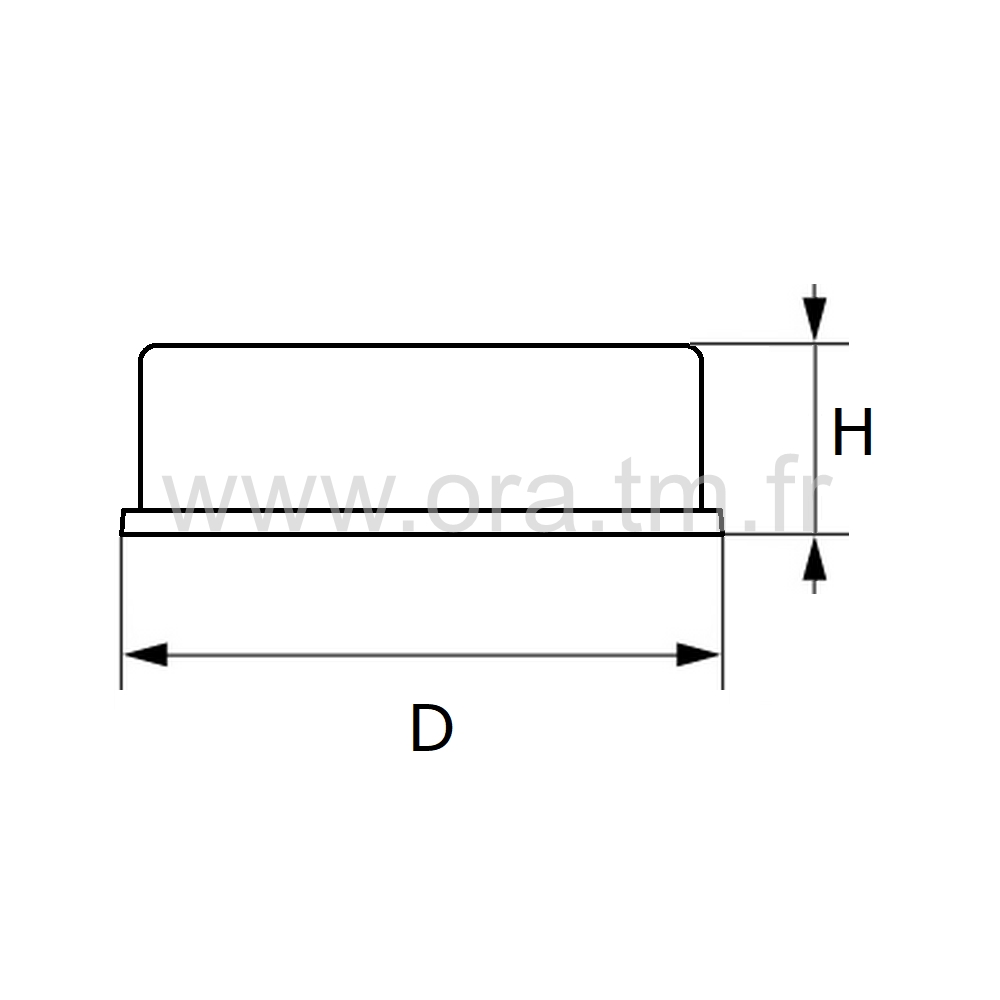 BUE2 - BUTEE AMORTISSEUR - FIXATION ADHESIVE