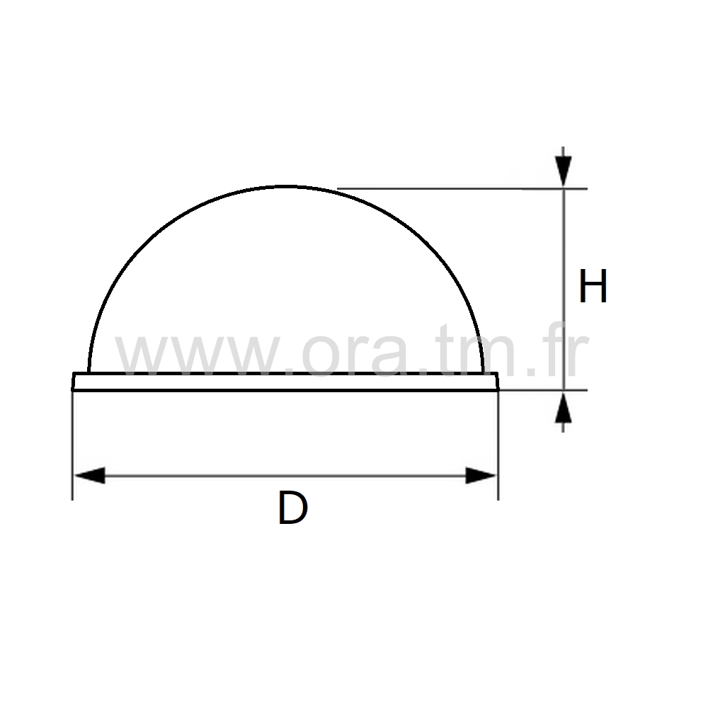 BUE6 - BUTEE AMORTISSEUR - FIXATION ADHESIVE