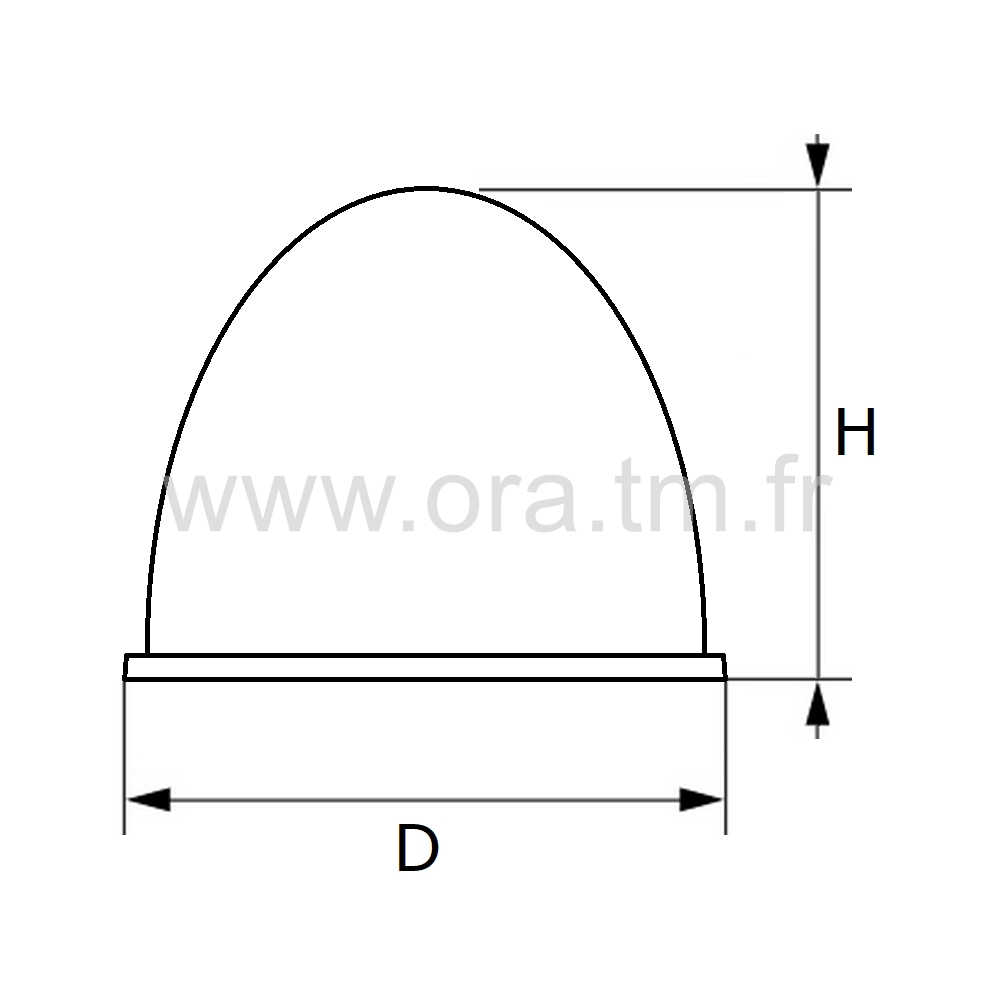 BUE8 - BUTEE AMORTISSEUR - FIXATION ADHESIVE