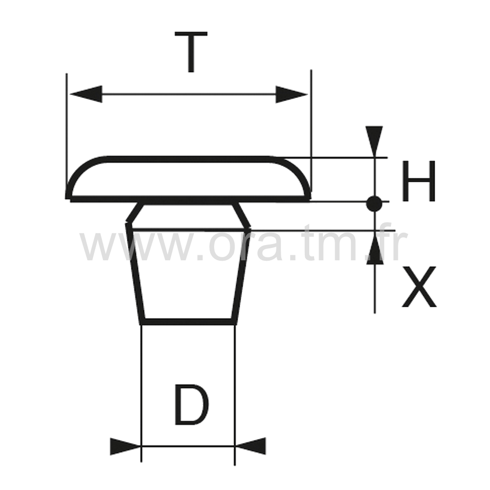 BUP10 - BUTEE PARE-CHOCS - TENON A FORCER