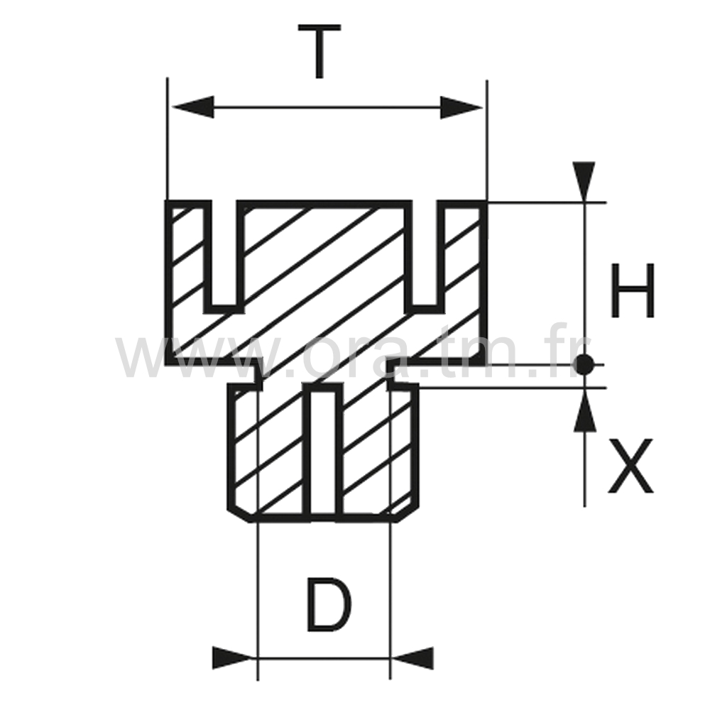 BUP12 - BUTEE PARE-CHOCS - TENON A FORCER