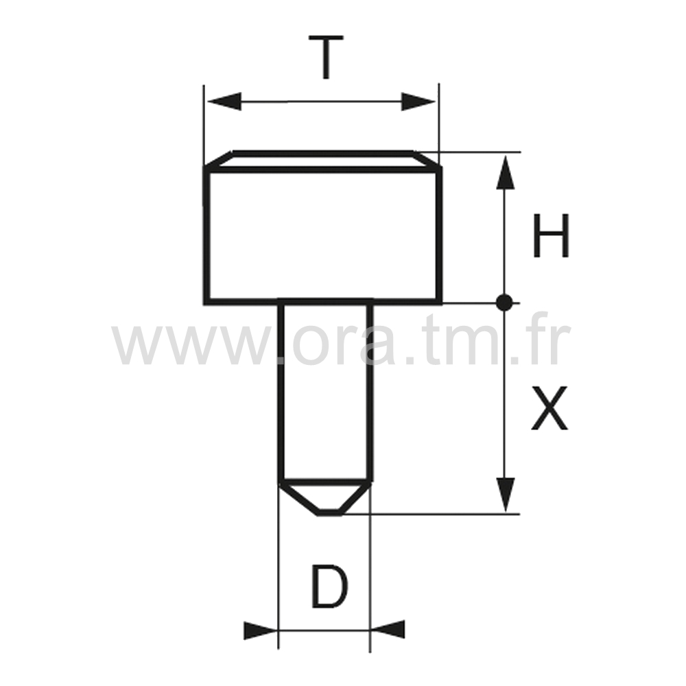 BUP13 - BUTEE PARE-CHOCS - TENON A FORCER