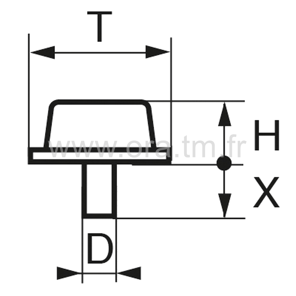 BUP15 - BUTEE PARE-CHOCS - FIXATION A TENON