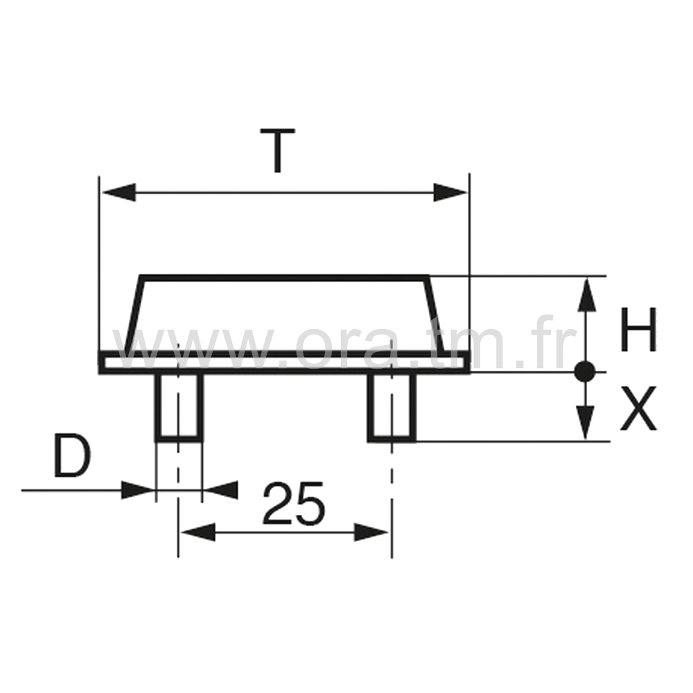 BUP16 - BUTEE PARE-CHOCS - DOUBLE TENONS A FORCER