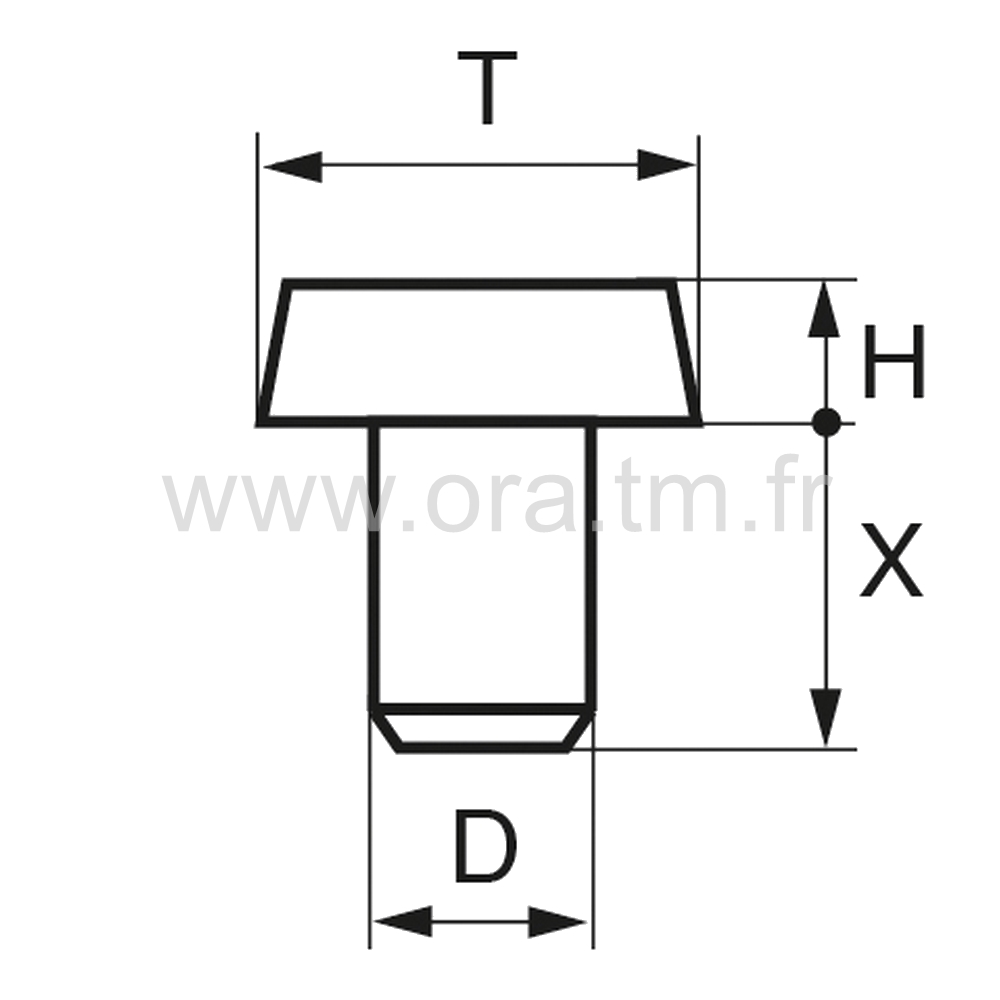 BUP3 - BUTEE PARE-CHOCS - TENON A FORCER