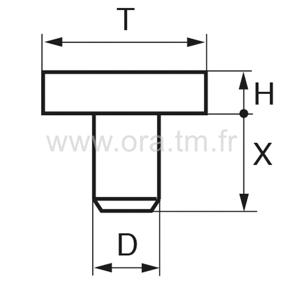 BUP4 - BUTEE PARE-CHOCS - TENON A FORCER