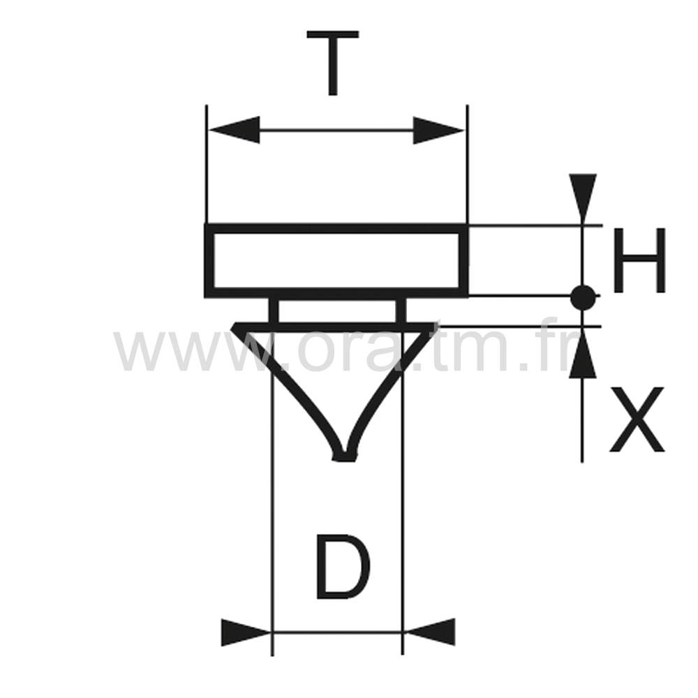 BUP9 - BUTEE PARE-CHOCS - TENON CONIQUE