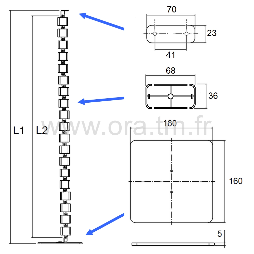 CKM - CABLE ET PASSAGE DE CABLE - GUIDES CABLES ARTICULES