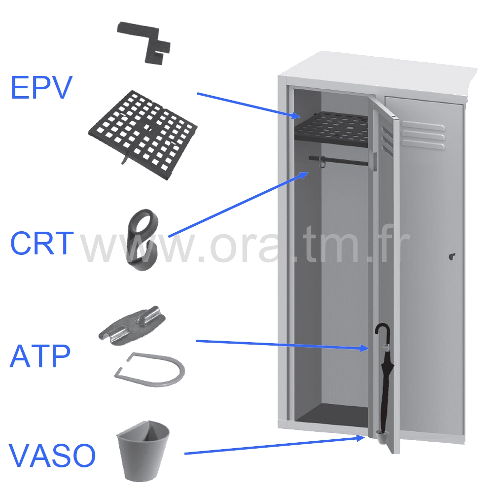 EPV - PORTE MANTEAUX - GRILLE ETAGERE