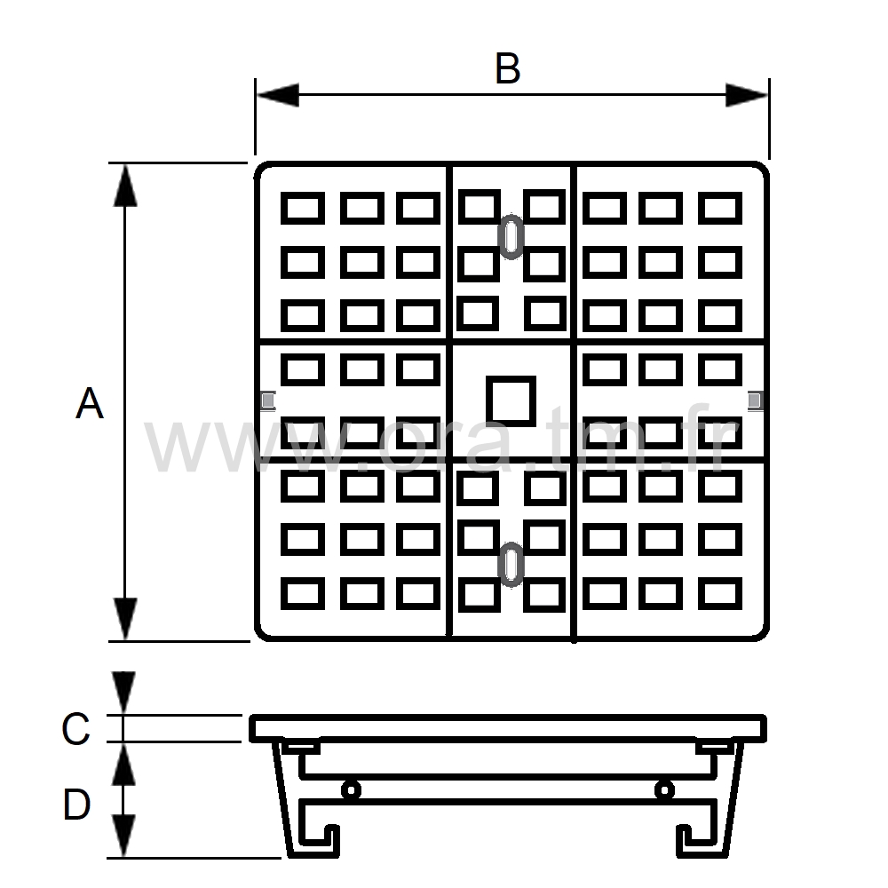 EPV - PORTE MANTEAUX - GRILLE ETAGERE