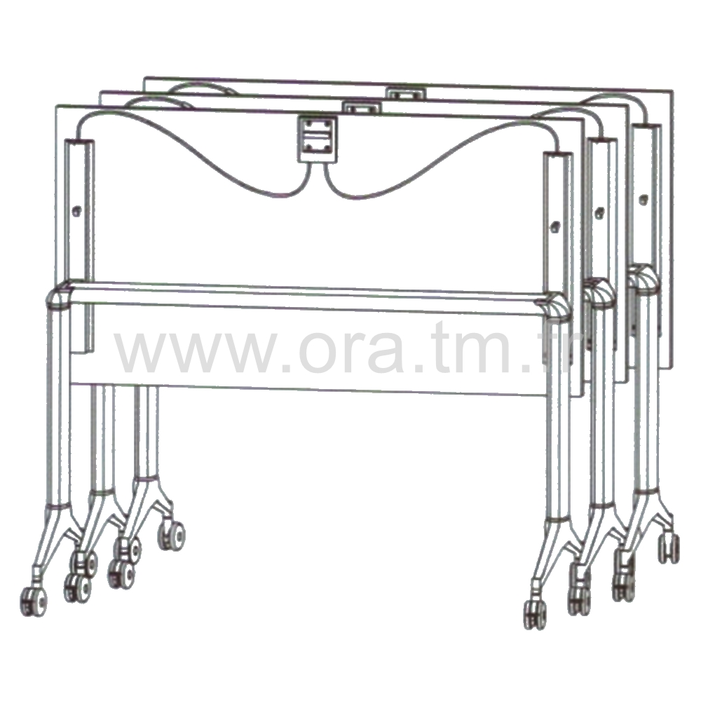 EXTRO - STRUCTURE TABLE BASCULE - PIETEMENT ALUMINIUM