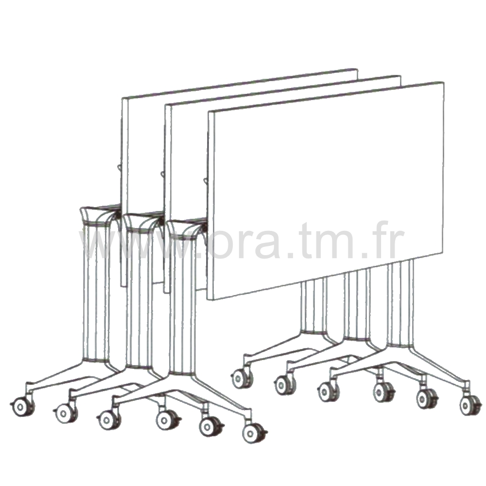 EXTRO - STRUCTURE TABLE BASCULE - PIETEMENT ALUMINIUM