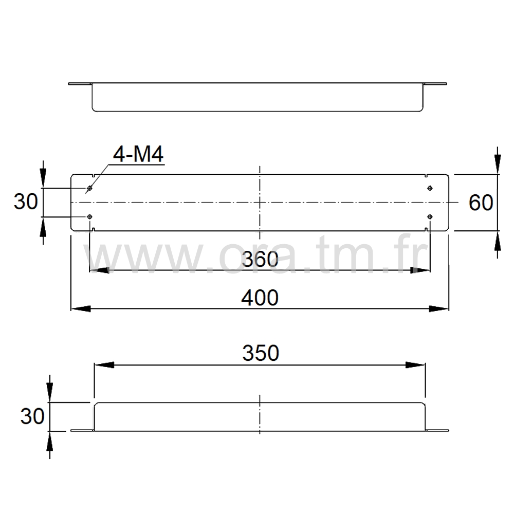 GCEB - COMPOSANTS DE TABLE - GOULOTTE CACHE CABLE