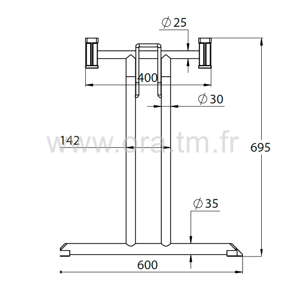 MECAPLI - COMPOSANTS DE TABLE - PIETEMENT PLIANT