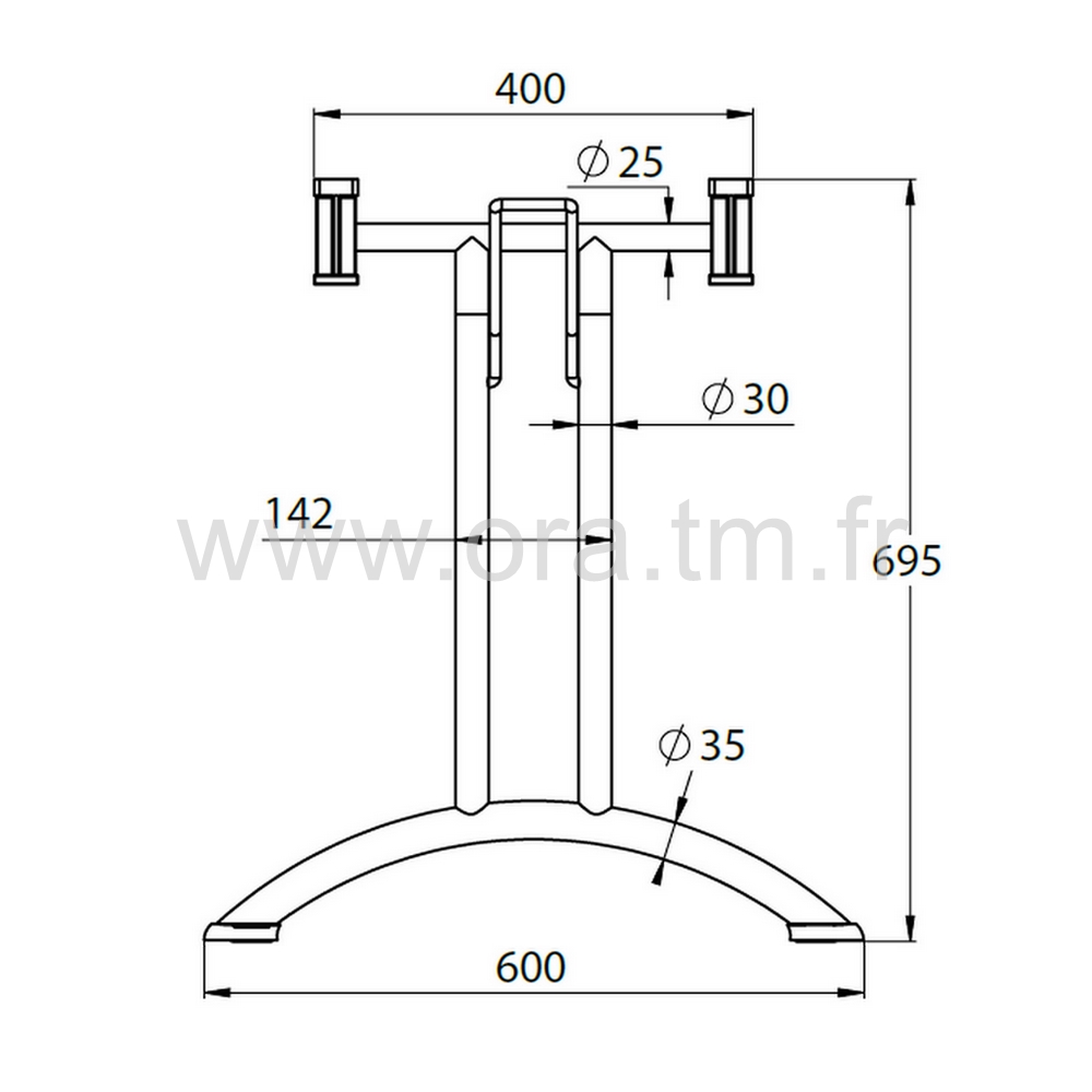 MECAPLI - COMPOSANTS DE TABLE - PIETEMENT PLIANT