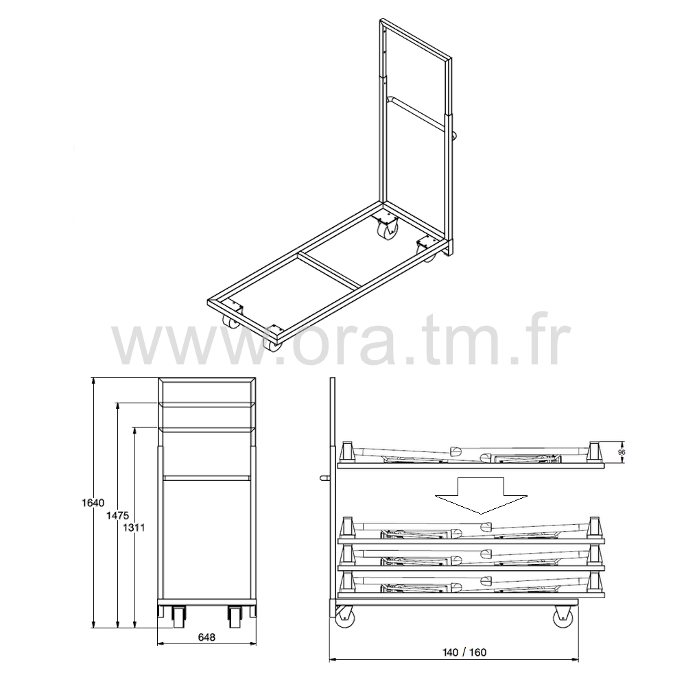 MECAPLI - COMPOSANTS DE TABLE - PIETEMENT PLIANT