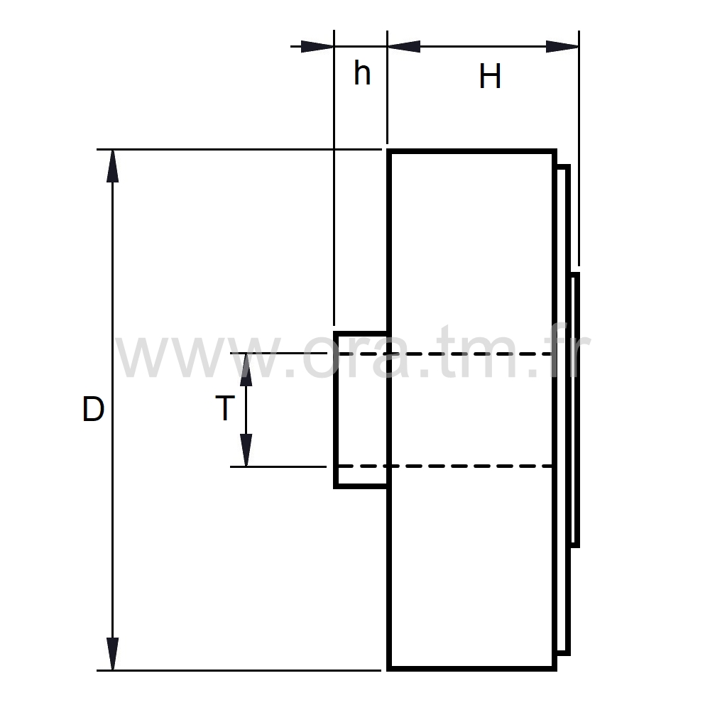 PATD - PORTE MANTEAUX - PATERE CYLINDRIQUE 65 MM