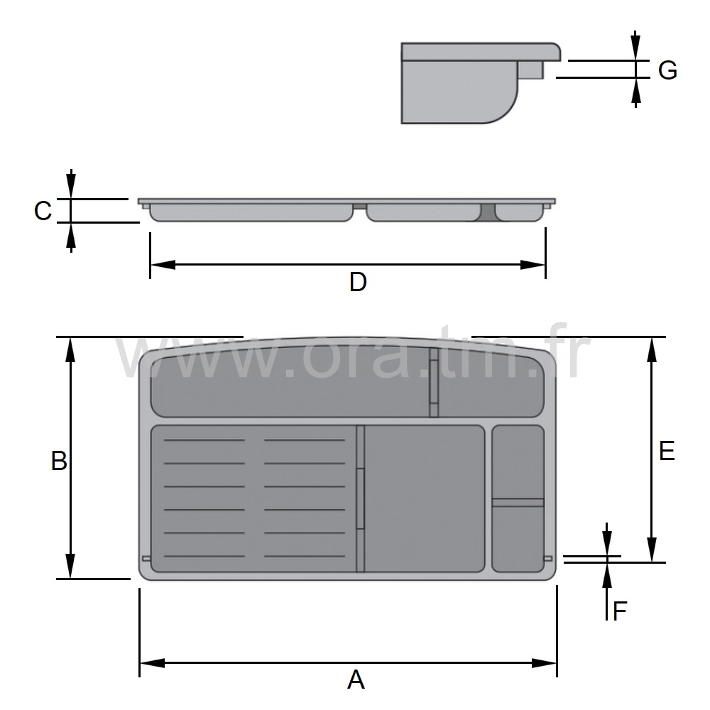 PLUA - PLUMIER PORTE OBJETS - TIROIR DE BUREAU