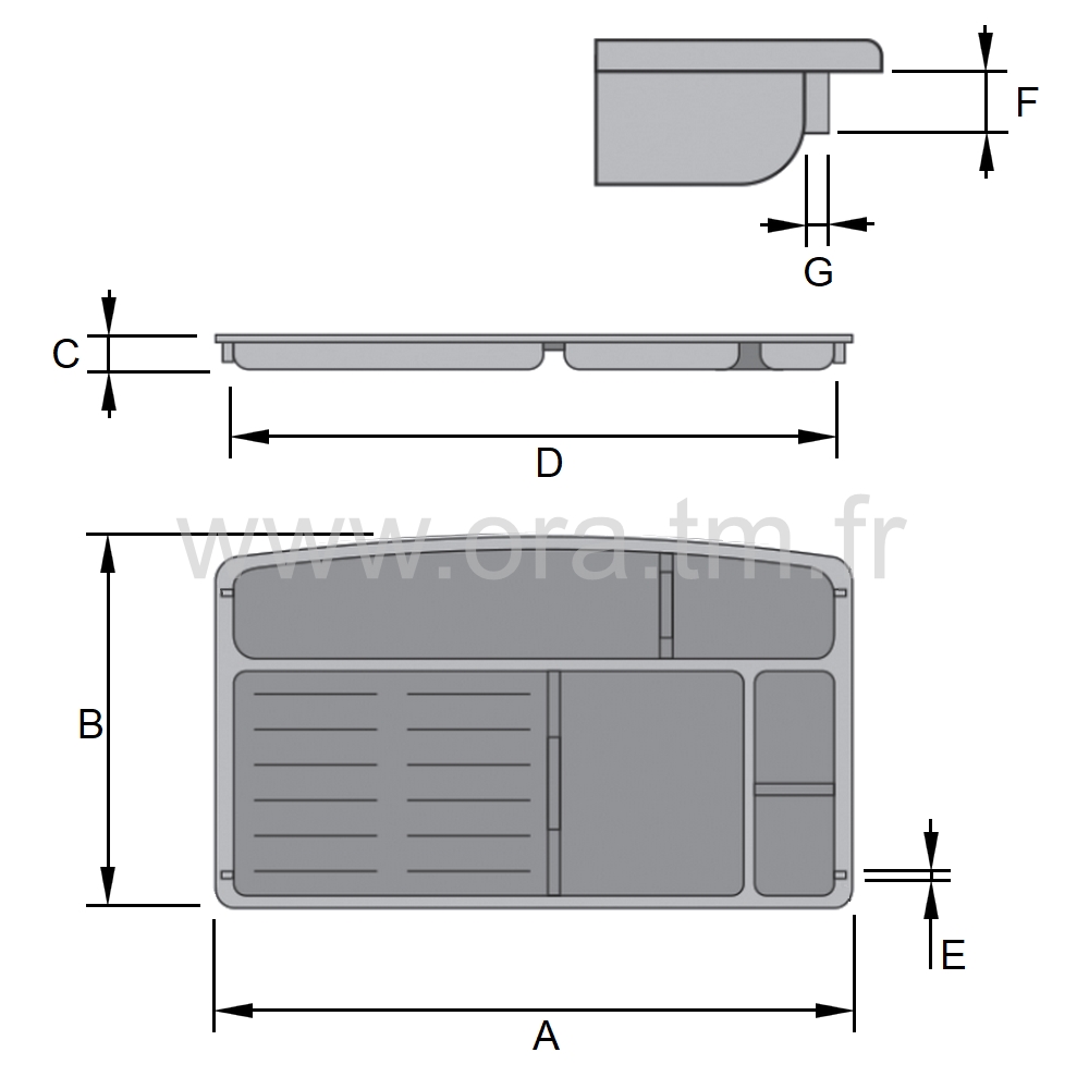 PLUA - PLUMIER PORTE OBJETS - TIROIR DE BUREAU