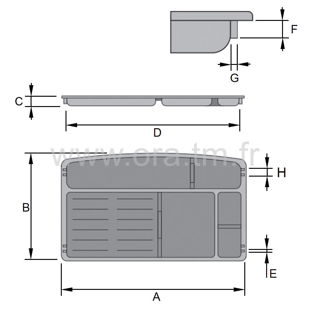 PLUA - PLUMIER PORTE OBJETS - TIROIR DE BUREAU