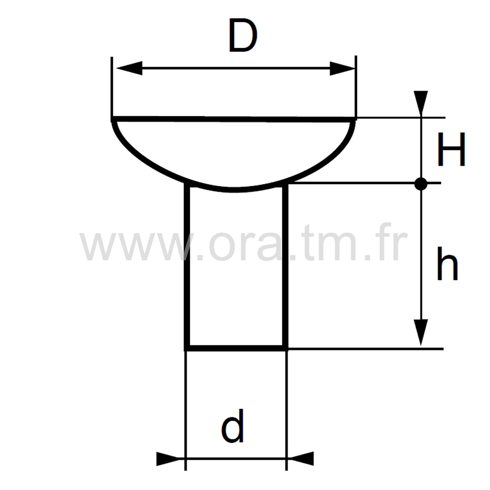 VVG - BUTEE VENTOUSE - TENON CYLINDRIQUE