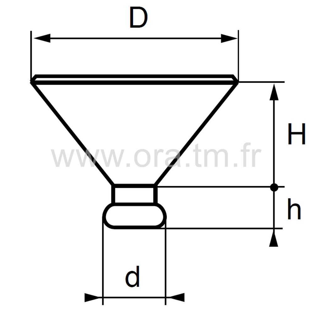 VVS - BUTEE VENTOUSE - TENON CLIPS RESSORT