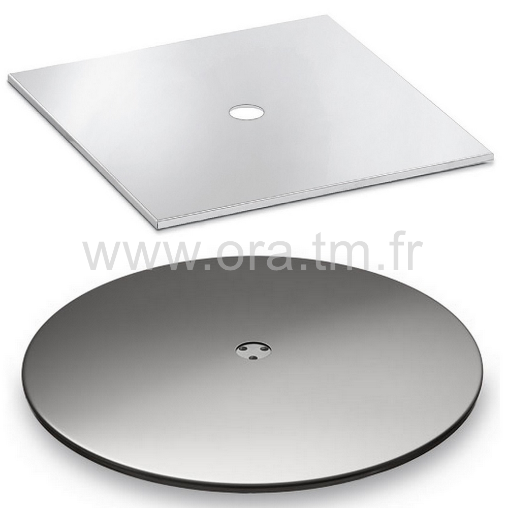 BASINOX - PIETEMENT - BASE PLATE CARREE-RONDE