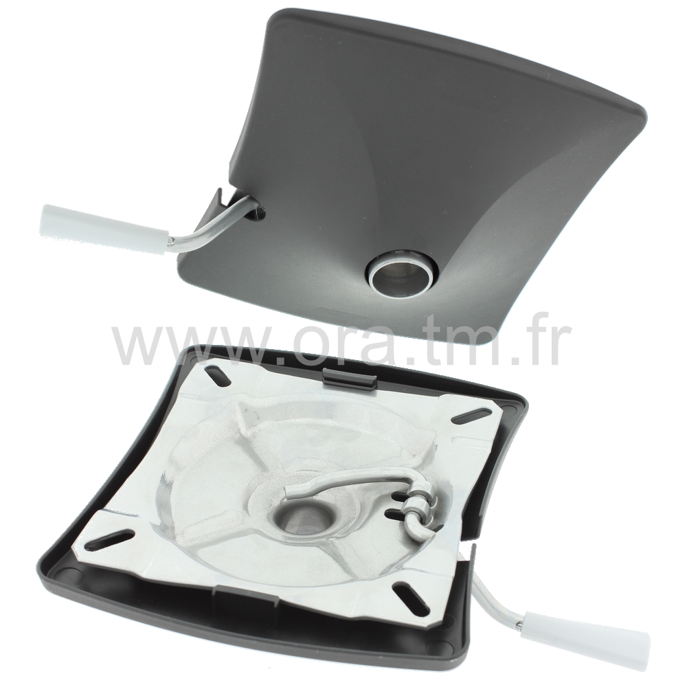 PLA - PLATINE PORTE ASSISE - CARRE CONE DIRECT