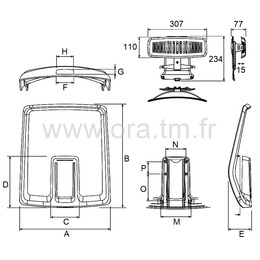 QUEEN - ASSISE DOSSIER TAPISSE - CADRE DOS RESILLE