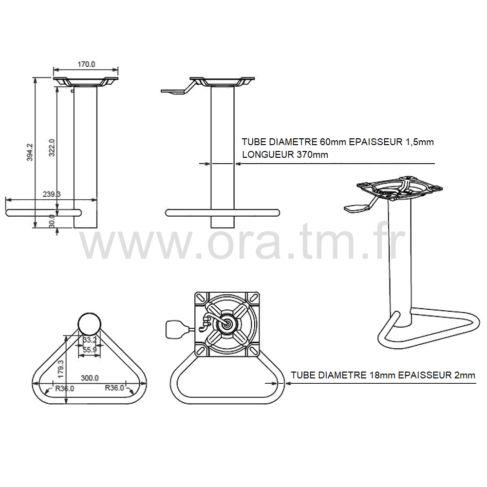 RPCC - REPOSE PIEDS - CACHE COLONNE 1 MANETTE