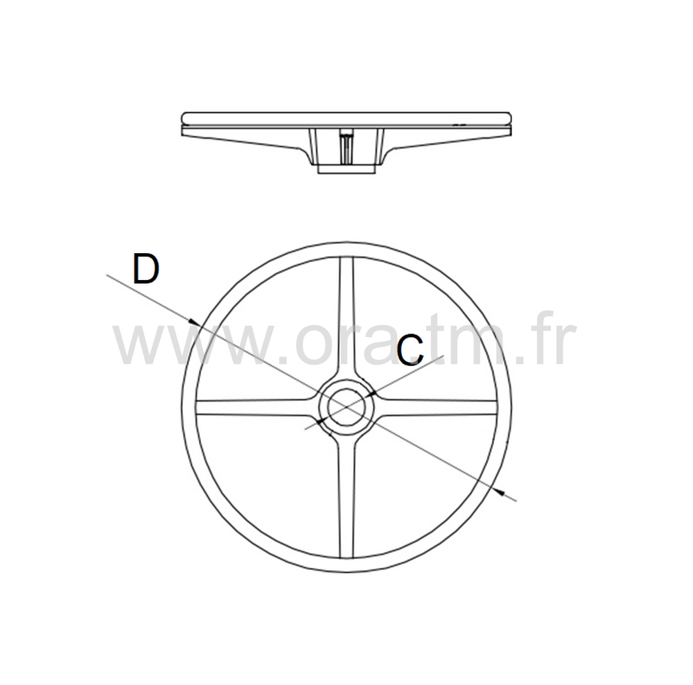 RPH - REPOSE PIEDS - APPUI CIRCULAIRE