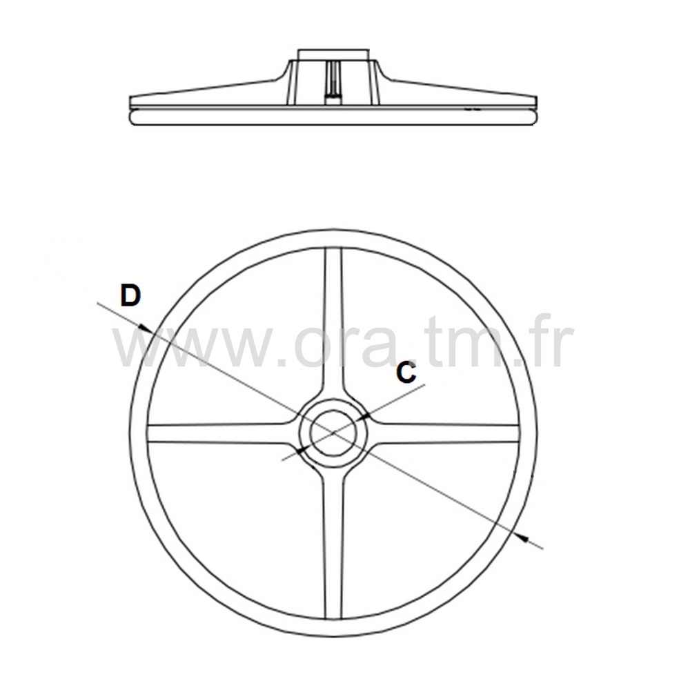 RPLV - REPOSE PIEDS - APPUI CIRCULAIRE
