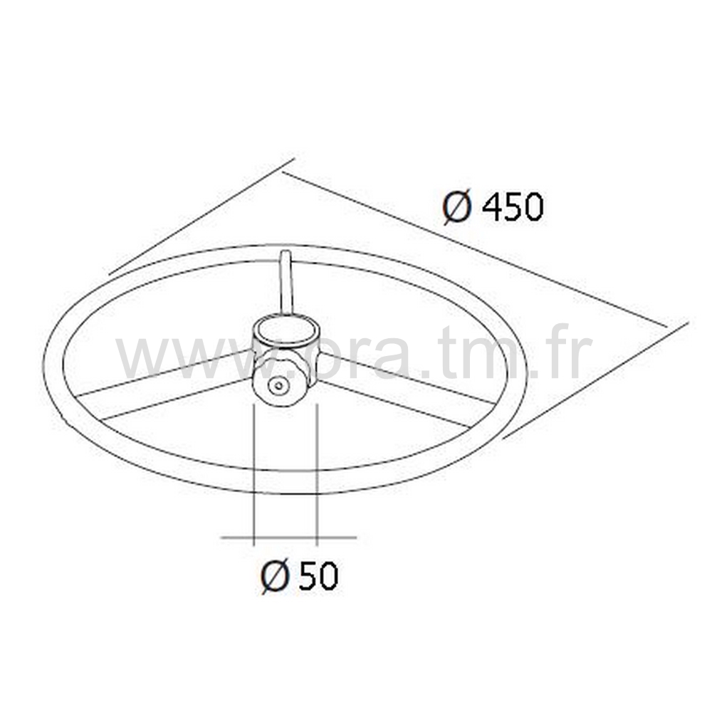 RPS - REPOSE PIEDS - APPUI CIRCULAIRE