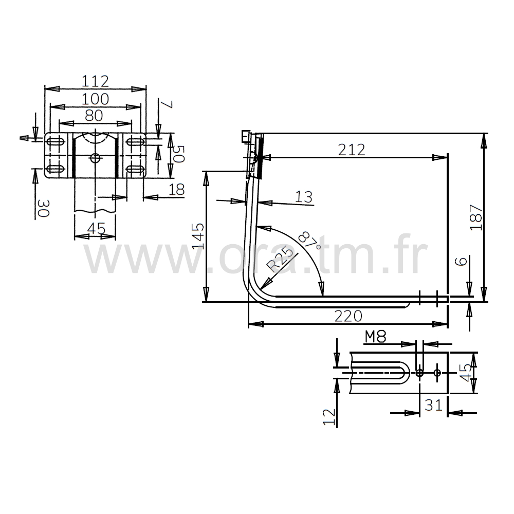 SDLR - LIAISON ASSISE DOSSIER - LAME RECTANGLE 45X6