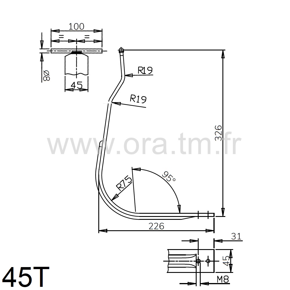 SDLR - LIAISON ASSISE DOSSIER - LAME RECTANGLE 45X6