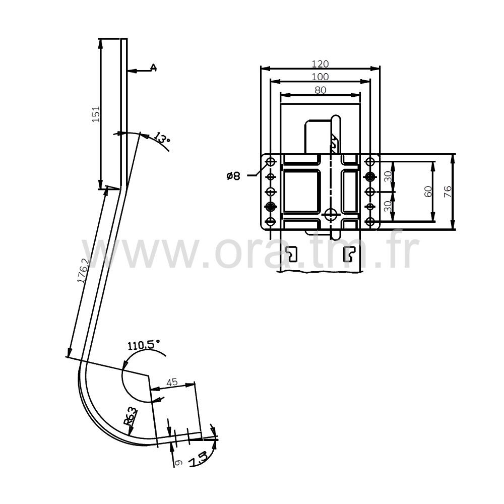 SDLU - LIAISON ASSISE DOSSIER - LAME RECTANGLE UP & DOWN