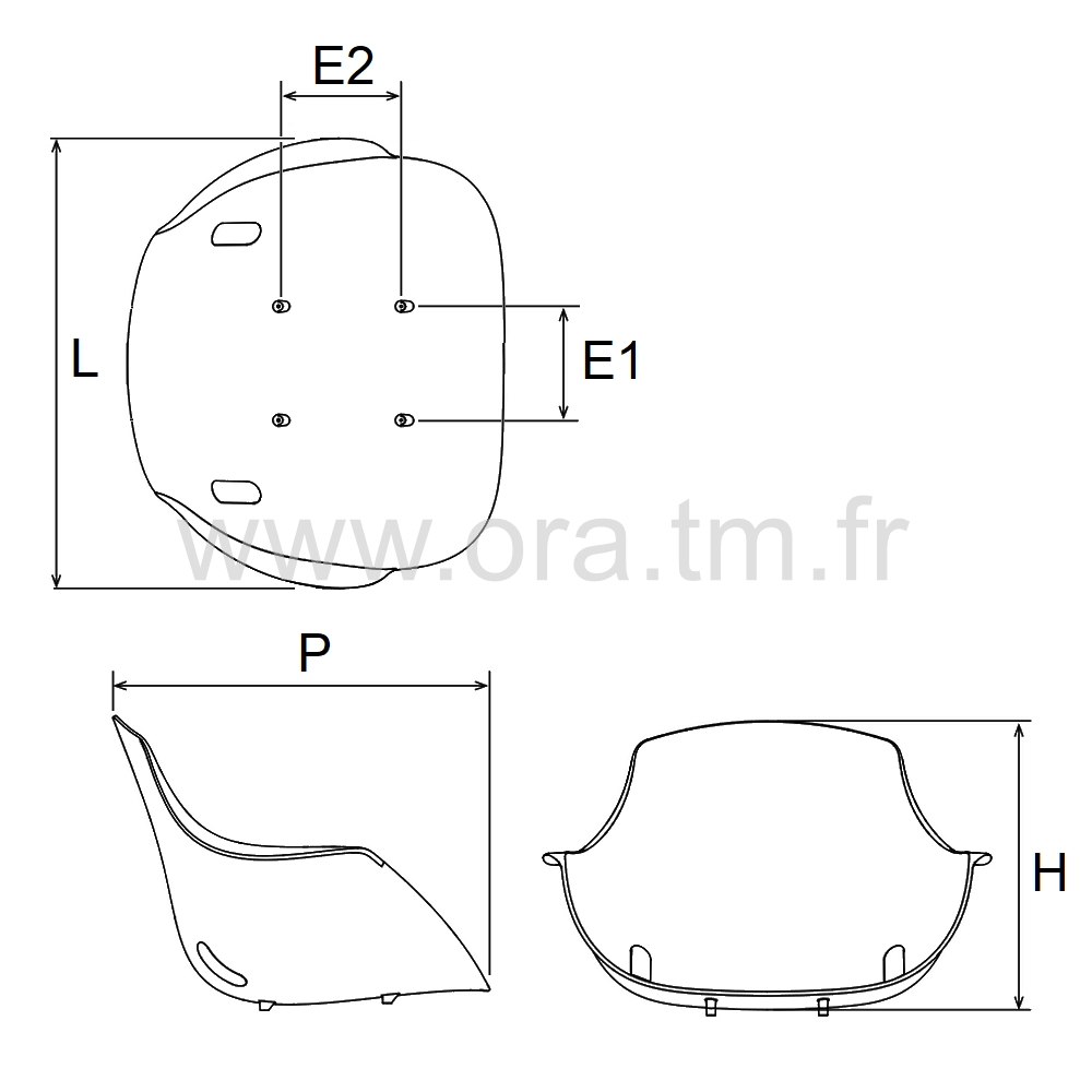 SH21 - ELEMENTS DE CHAISE - COQUE PLASTIQUE