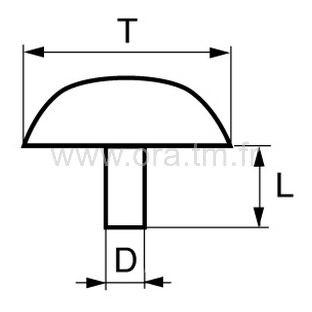 CVRC - CACHE VIS ECROU RIVET - PRISE TENON CYLINDRIQUE