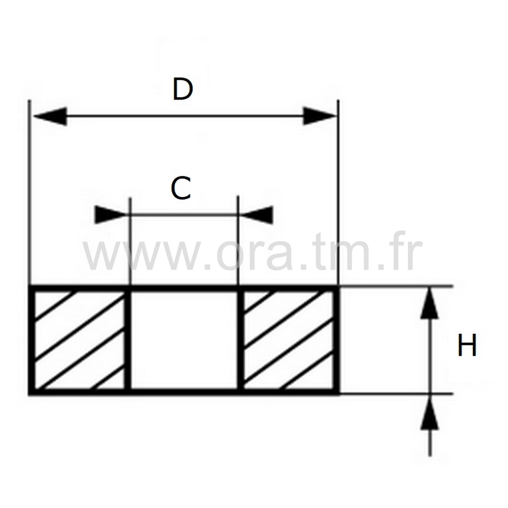 DRA2 - ENTRETOISE CYLINDRIQUE - 2 COTES APPUI PLAT