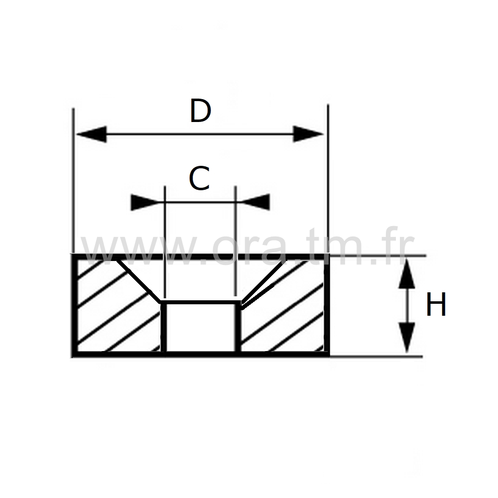 DRD - ENTRETOISE CYLINDRIQUE - 2 COTES APPUI PLAT