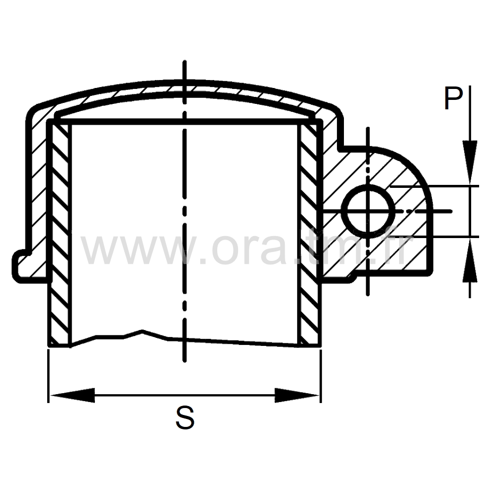 EOK - ATTACHE FIL FILET CLOTURE - EMBOUT CYLINDRIQUE