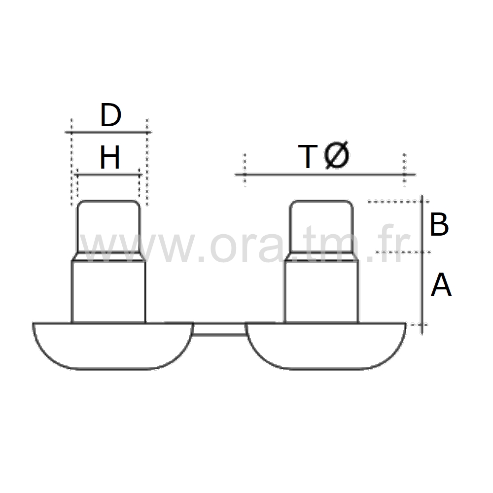 OBT4 - OBTURATEUR CYLINDRIQUE - EMMANCHEMENT A TENON