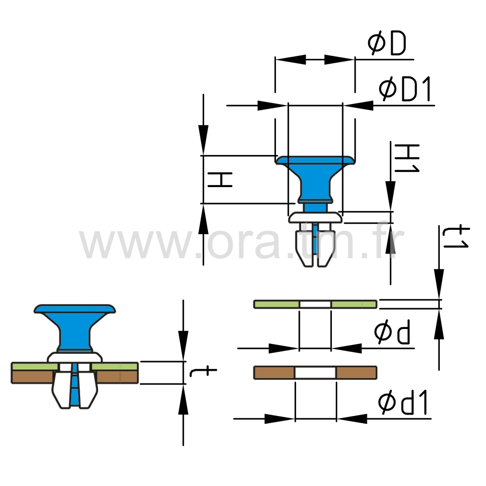 REPX - RIVETS D ATTACHE - TETE TIRETTE