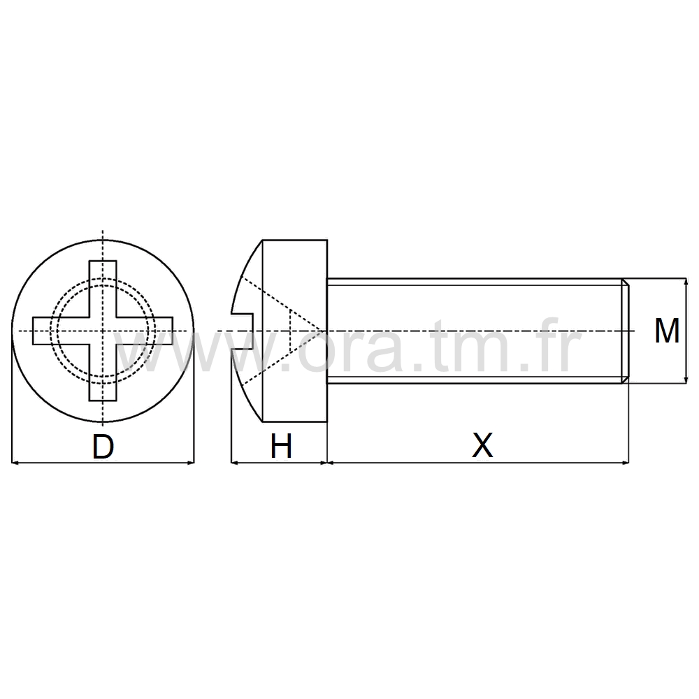 VCPZ - VIS PLASTIQUE - TETE BOMBEE POZYDRIVE