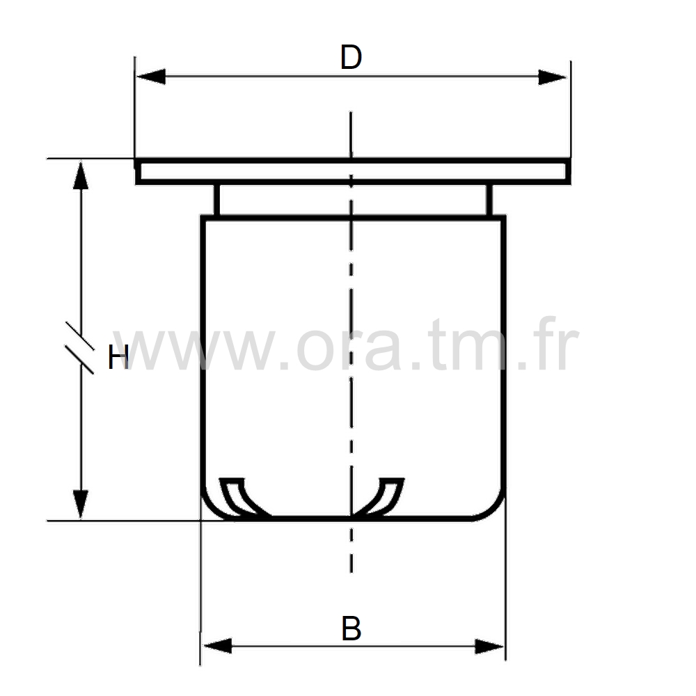 GRA - PIED HAUTEUR REGLABLE - BASE CYLINDRIQUE