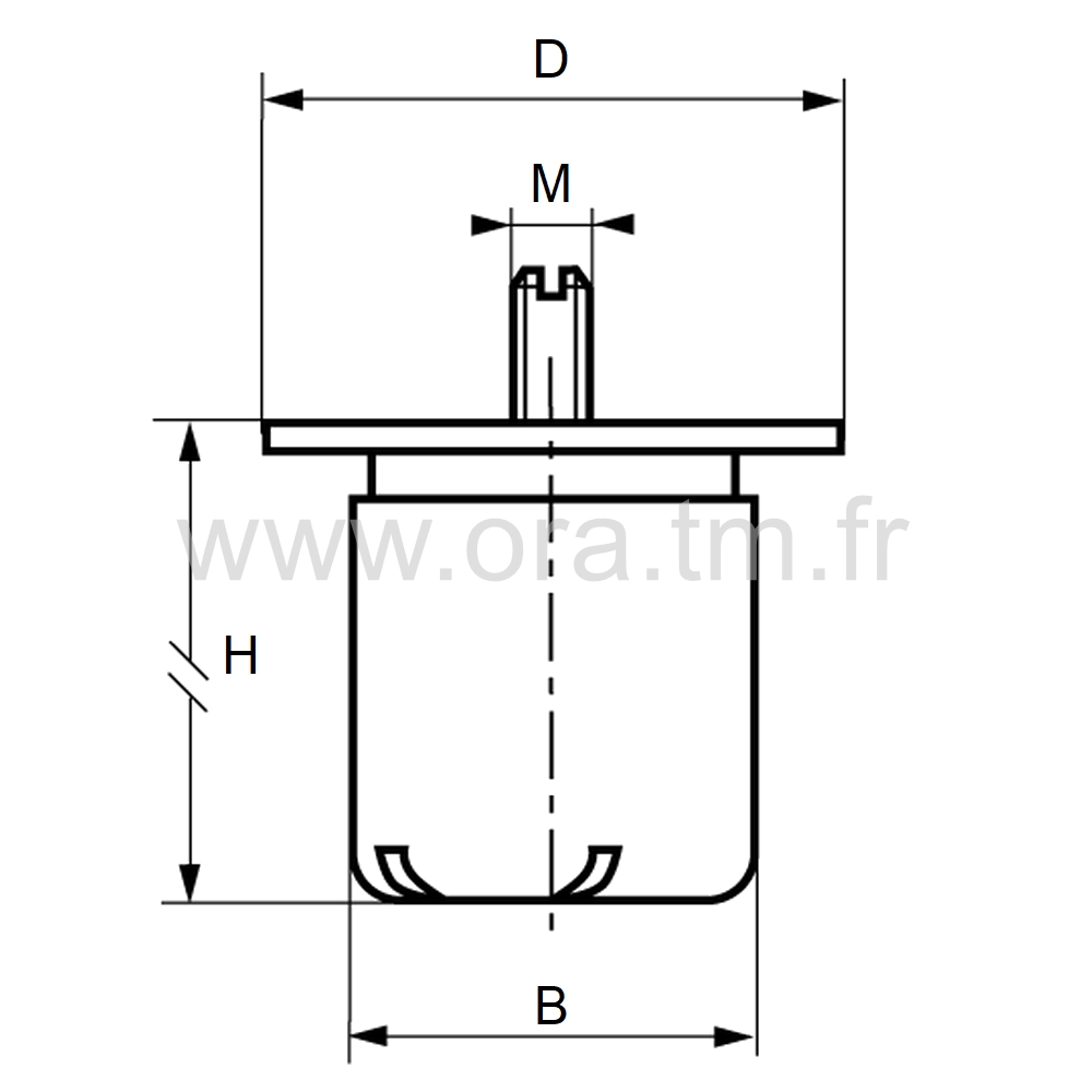 GRAF - PIED HAUTEUR REGLABLE - BASE CYLINDRIQUE