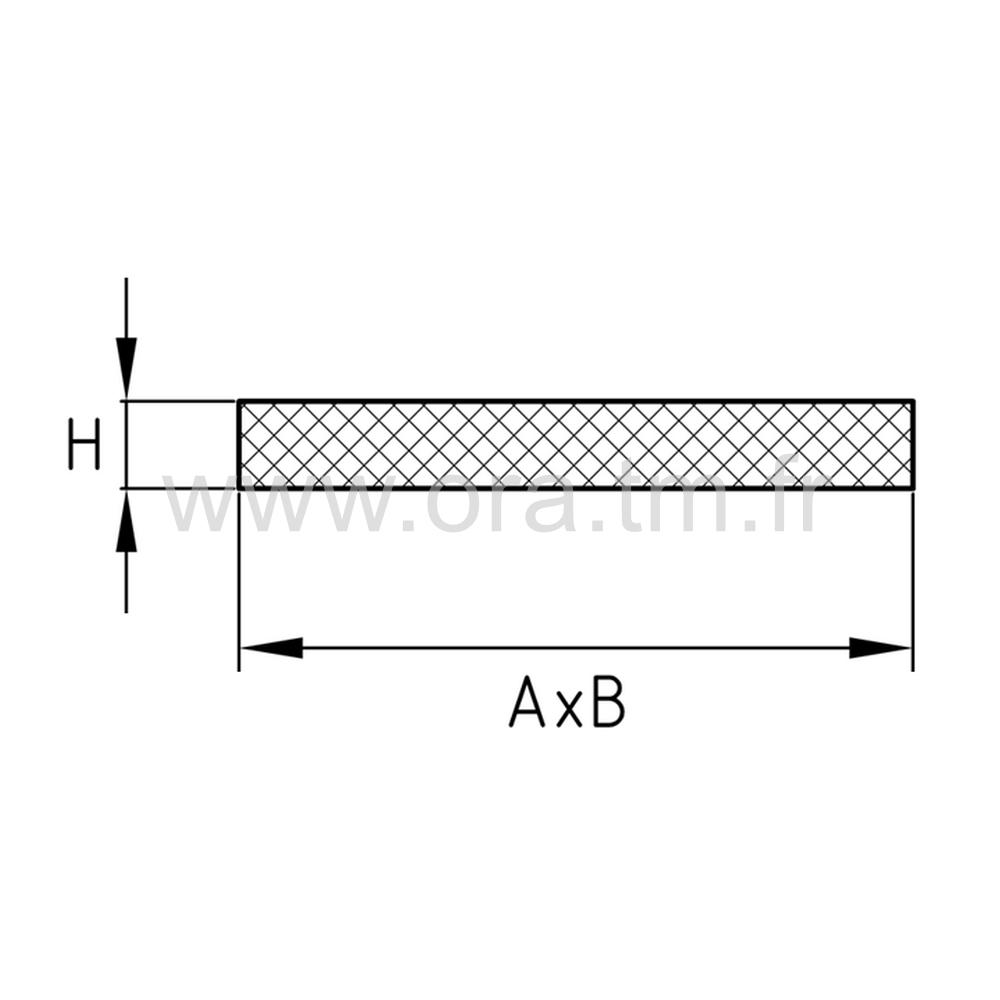 PAMO - PATIN AMORTISSEUR ADHESIF - APPUI OBLONG