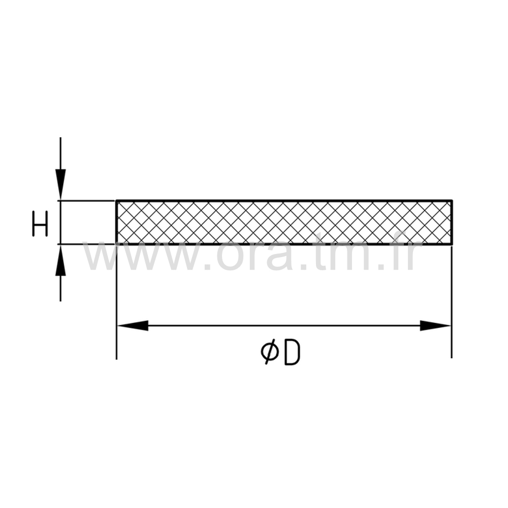 PAMY - PATIN AMORTISSEUR ADHESIF - APPUI CYLINDRIQUE