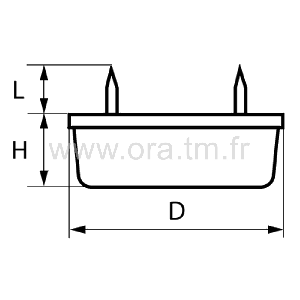 PCBU - PATIN A CLOUER - BASE APPUI AMORTISSEUR