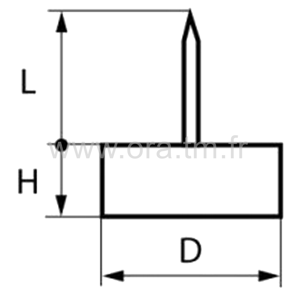 PCC - PATIN A CLOUER - BASE APPUI AMORTISSEUR